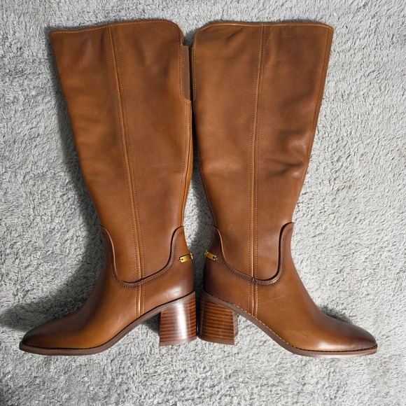 Naturalizer EDDA Wide Calf Knee High Riding Boots Leather Brown Womens 6M NEW - Picture 2 of 7